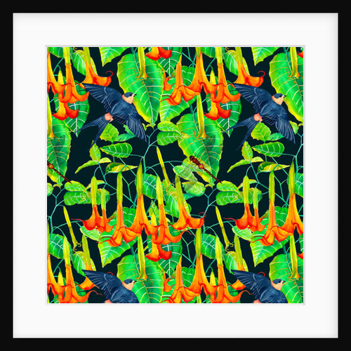 Angel Trumpets and Swallows, 2017 by Andrew Watson