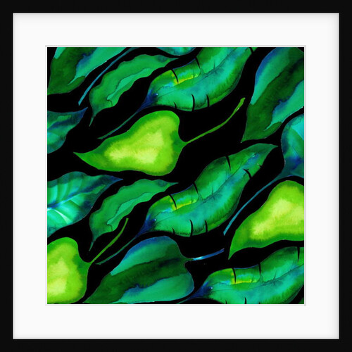 Tropical leaves, dark, 2018 by Andrew Watson