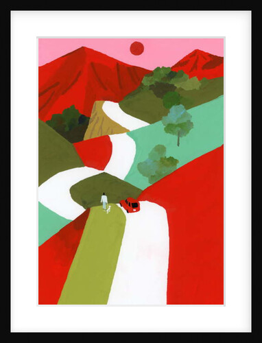 Red mountain path, 2017 by Hiroyuki Izutsu