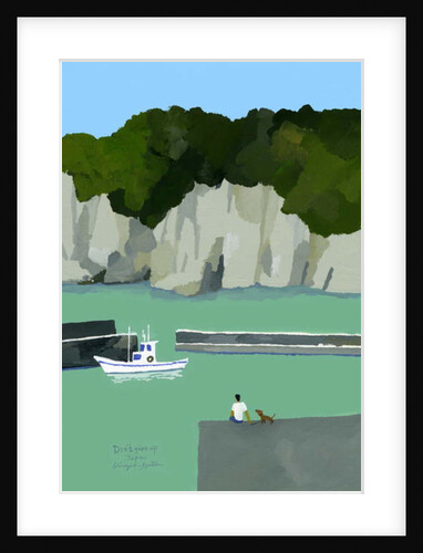 Dogs and people staring at the harbor, 2016 by Hiroyuki Izutsu