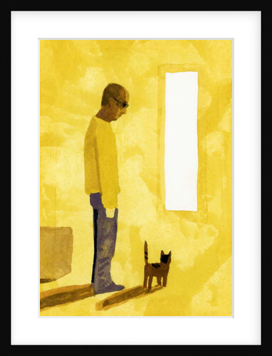 The room where the move-off has finished. A man with a cat, 2017 by Hiroyuki Izutsu