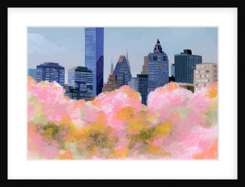 New York and cherry blossoms, 2016 by Hiroyuki Izutsu