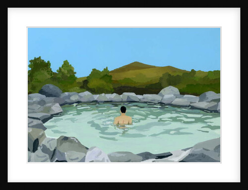 Outdoor bath, hot spring, 2016 by Hiroyuki Izutsu