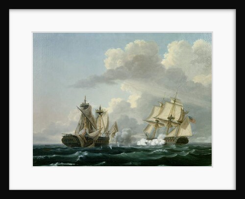 The USS 'United States' and the HMS 'Macedonian' 25th October 1812 by Thomas Birch