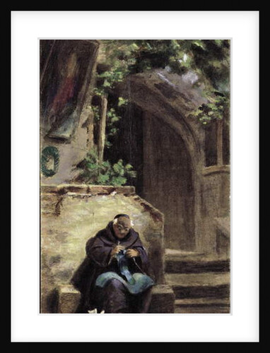 Knitting Monk by Carl Spitzweg
