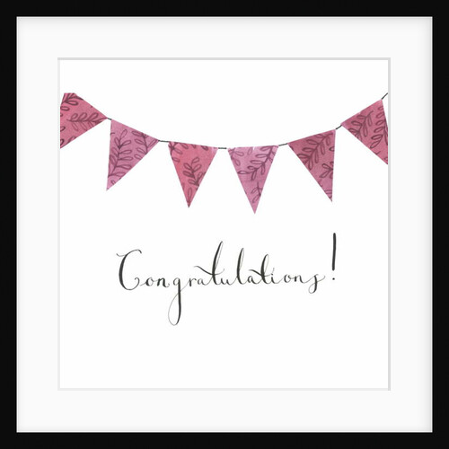 Congratulations Bunting, 2018 by Elizabeth Rider