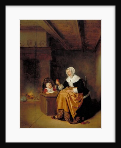 Mother and Child in an Interior, c.1660 by Quiringh Gerritsz. van Brekelenkam