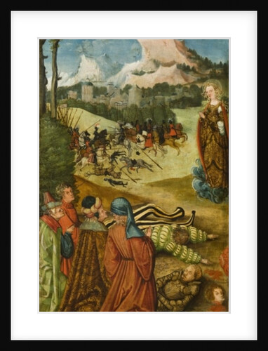 St. Mary Magdalene raising a dead knight for confession, 1519 by Erhard Altdorfer