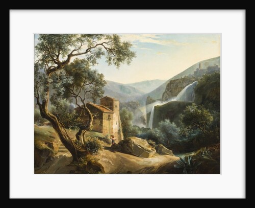 Landscape with a waterfall, c.1830 by Achille Hector Camille Debray