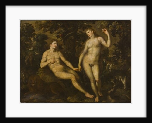 Adam and Eve in the Garden of Eden, c.1590-1610 by School Dutch