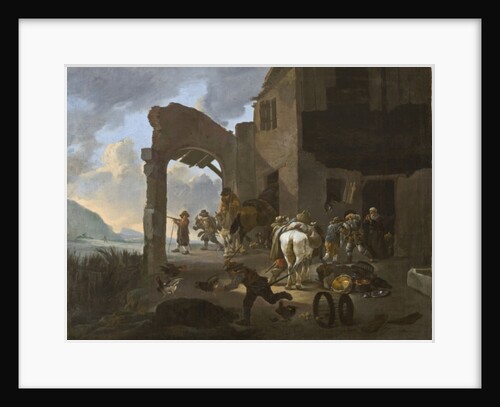 Soldiers looting a peasant family, c.1650 by Johannes Lingelbach