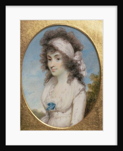 Portrait Miniature of Lydia or Elizabeth Hunt, c.1795 by Henry Edridge