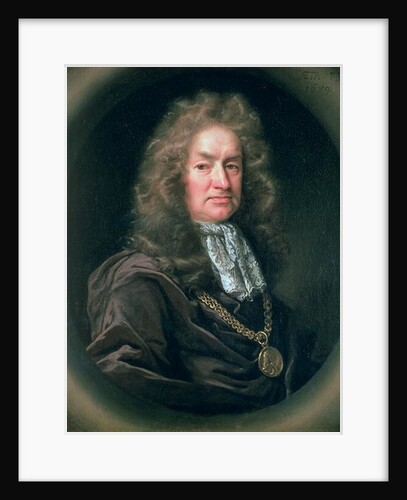 Portrait of Elias Ashmole English antiquary, 1689 by John Riley