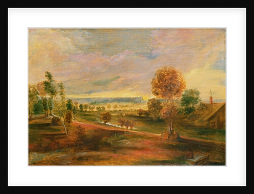 Landscape with Farm Buildings: Sunset, 17th century by Peter Paul Rubens