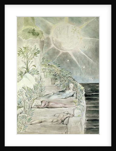 Dante and Statius Sleeping, Virgil Watching by William Blake