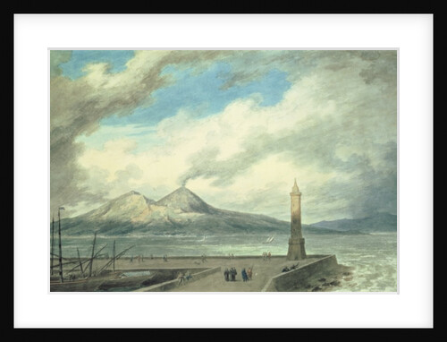 Vesuvius and Somma from the Mole at Naples, 18th century by John Robert Cozens