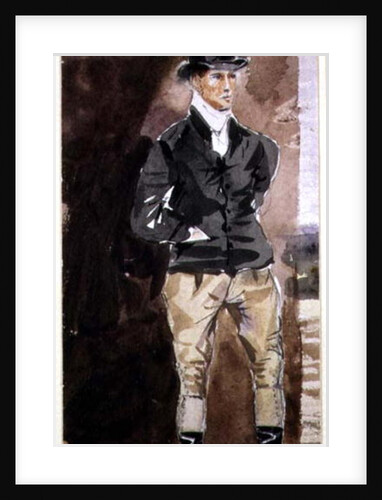 Coachman standing, turned somewhat to the right, 19th century by Ferdinand Victor Eugene Delacroix