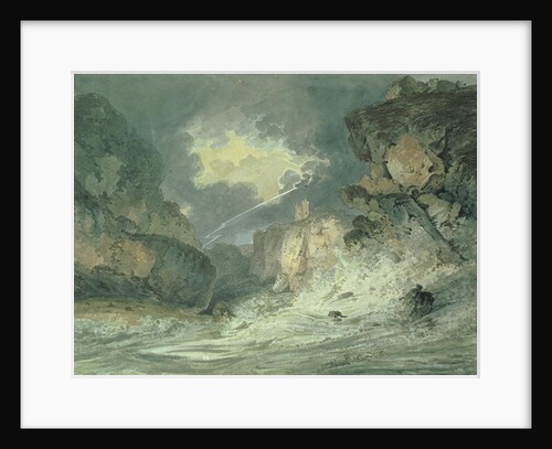 Dunstanburgh Castle in a Thunderstorm, 18th century by Thomas Girtin