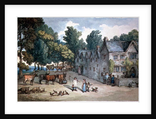 A Farmhouse at Hengar, Cornwall, 1803 by Thomas Rowlandson