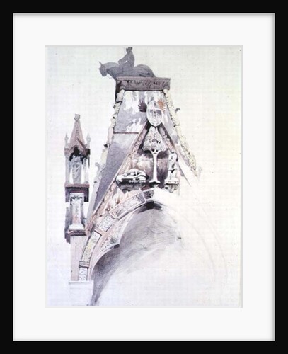The Tomb of Mastino II, Santa Maria Antica, Verona, 19th century by John Ruskin