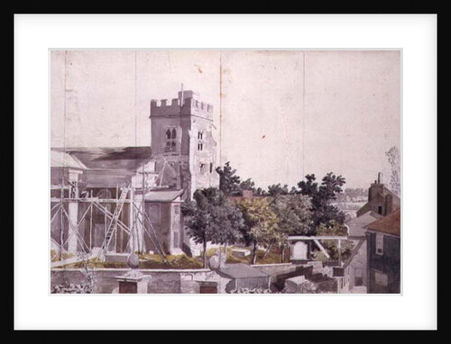 Twickenham Church under Scaffolding, 18th century by Samuel Scott