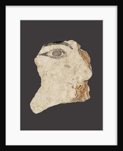 Fragment of a fresco depicting a woman's face, Late Minoan I Period by Minoan Minoan