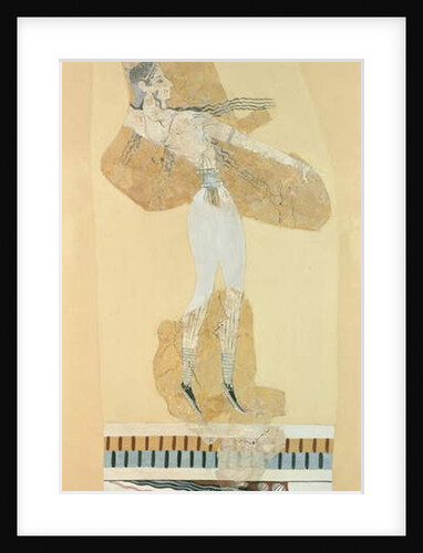 Fragment of a fresco depicting a Taureador from the palace at Knossos, Late Minoan I Period by Greek Greek