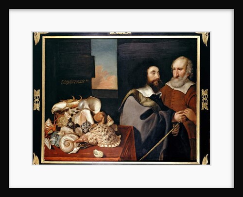 John Tradescant the Younger with Roger Friend and a Collection of Exotic Shells, 1645 by Thomas de (attr. to) Critz
