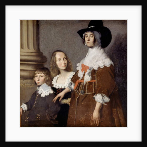Hester Tradescant and her Stepchildren, John and Frances, c. 1644 by British School