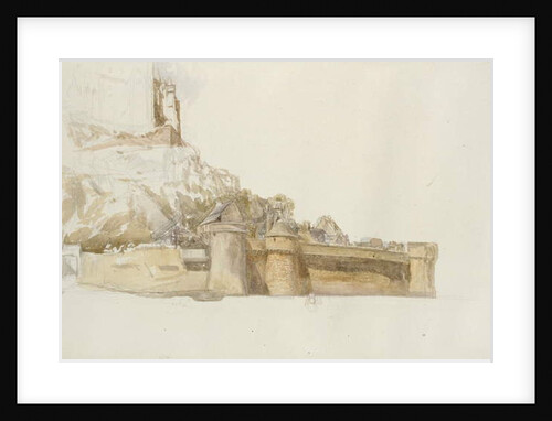 Mont St Michel: The Walls and Bastions, c. 1876 by Alfred William Hunt
