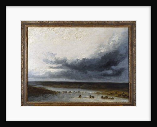 Landscape with Fishermen at the Mouth of a River by Georges Michel