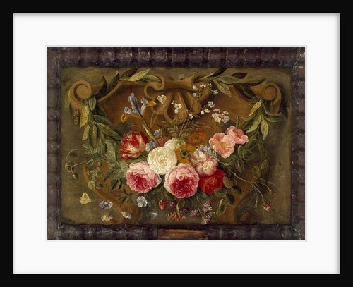 Decorative Still-Life Composition with a Garland of Flowers by Jan van the Elder Kessel