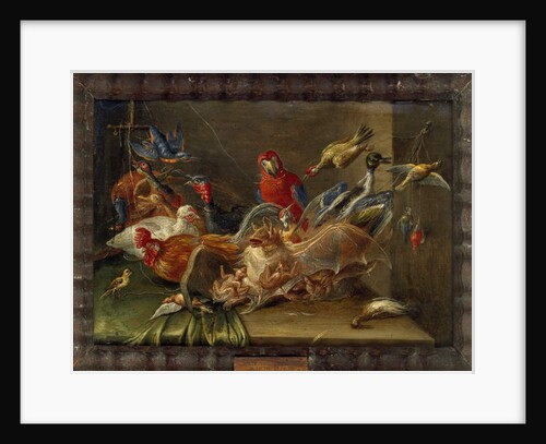 Decorative Still-Life Composition with Birds and Two Bats by Jan van the Elder Kessel