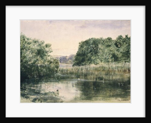 View of a Lake with Trees, 1857 by John William Inchbold