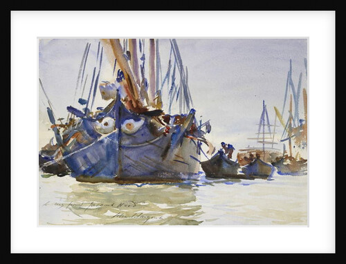 Italian sailing Vessels at Anchor by John Singer Sargent