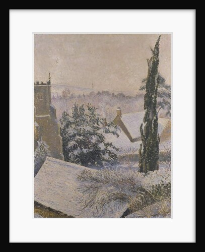 East Knoyle Church: Snow, 1917 by Lucien Pissarro