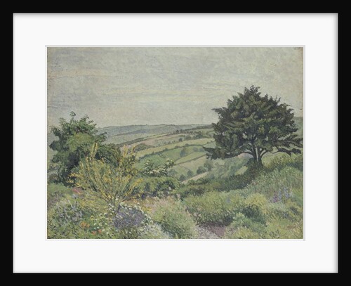 The Cottage Garden, Fishpond, 1915 by Lucien Pissarro