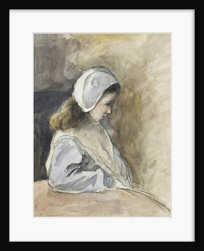 Jeanne-Rachel Pissarro seated at a table, c. 1872 by Camille Pissarro