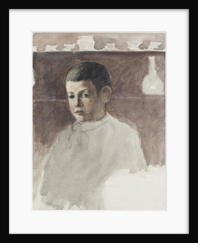 Half-length portrait of Lucien Pissarro, c. 1875 by Camille Pissarro