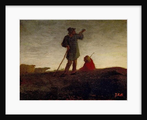 Recalling the Flock, 1866-72 by Jean-Francois Millet