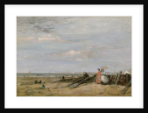 A Beach Scene at Trouville, 1860s by Eugene Louis Boudin