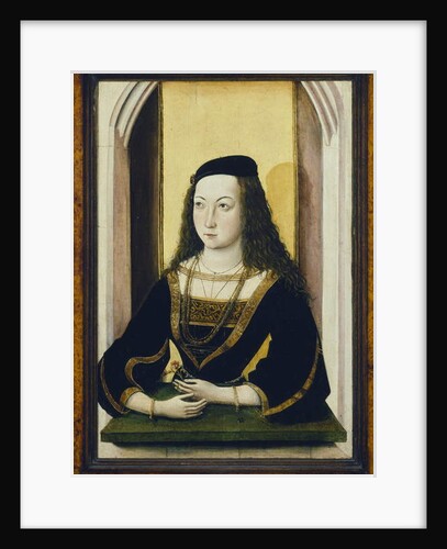 Portrait of a young Woman holding a Flower, late 15th century by Nicolaus Alexander Mair von (attr.) Landshut