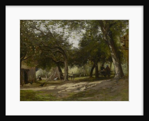 Landscape with a Farmyard, 1830 by Adolphe-Felix Cals