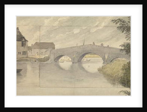 Hythe Bridge, Oxford, 1789 by John Baptist Malchair