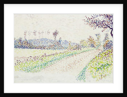 Road near Eragny, 1886 by Lucien Pissarro