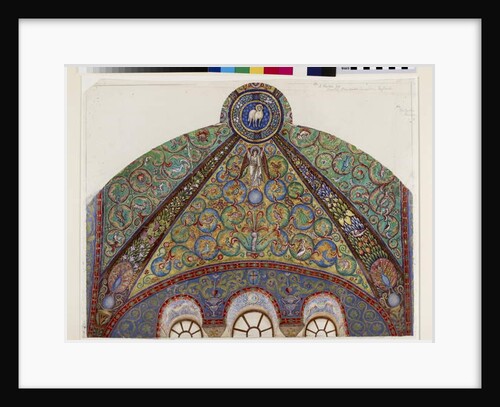 Drawing of Mosaics in the Vault of the Chancel of San Vitale, Ravenna, 1884 by Thomas Matthews Rooke