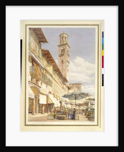 The Piazza delle Erbe, Verona, June - September 1884 by Frank Randal