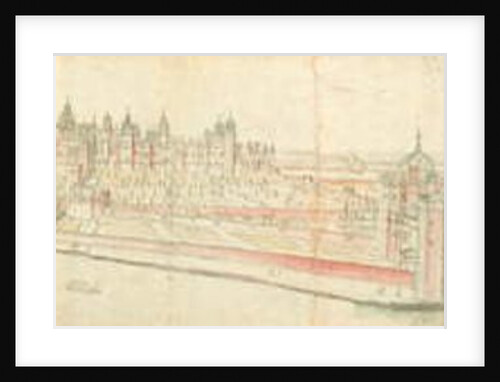 Hampton Court Palace from the River, c.1544 by Anthonis van den Wyngaerde