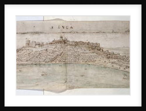 Panoramic View of San Lucar de Barrameda and adjacent countryside from the South West by Anthonis van den Wyngaerde