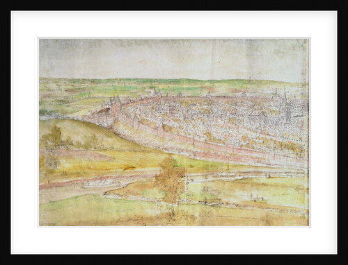 Panoramic View of Brussels, 16th century by Anthonis van den Wyngaerde